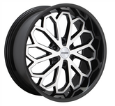 22" Borghini  B68 Wheel 🌟 22X9.5 +25 6X139.7 🌟 C.B 78.1 Black & Machined Rim